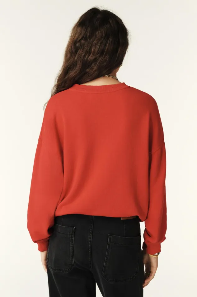 Cropped Sweatshirt Benjamin Red Women Baandsh Sweaters and Cardigans