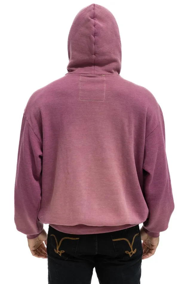 Cross Stripe Relaxed Pullover Hoodie 8211 Faded Berry WomenMen Aviator Nation Hoodies