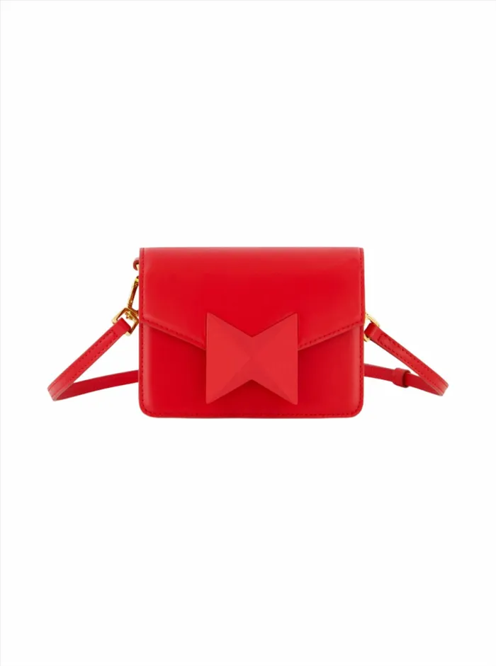 Crossbody Bags Mini Leather Tone On Tone Crossbody Bag 8211 FINAL SALE Cherry 8211 Mac Duggal Women