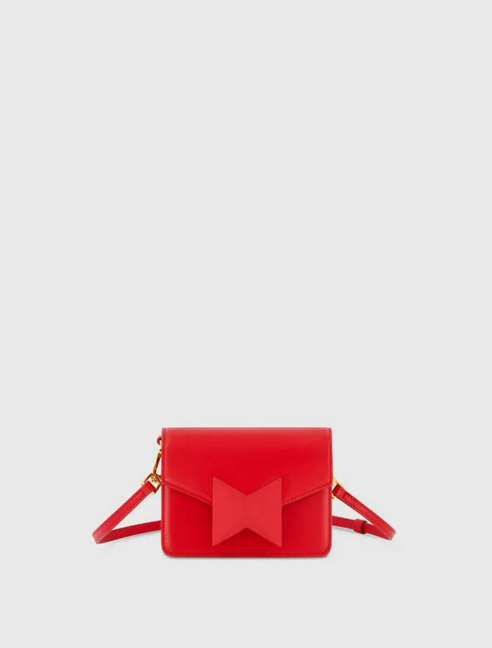 Crossbody Bags Mini Leather Tone On Tone Crossbody Bag 8211 FINAL SALE Cherry 8211 Mac Duggal Women
