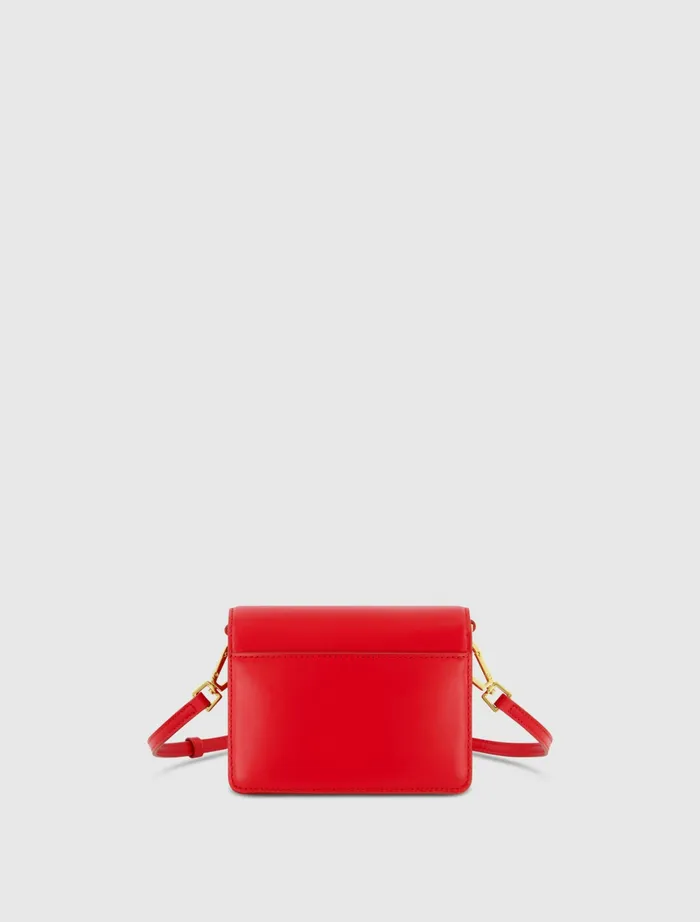 Crossbody Bags Mini Leather Tone On Tone Crossbody Bag 8211 FINAL SALE Cherry 8211 Mac Duggal Women