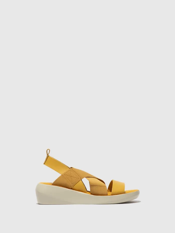 Crossover Sandals BAJI848FLY MUSTARD Women Fly London Sandals
