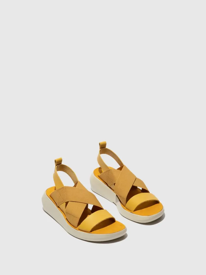 Crossover Sandals BAJI848FLY MUSTARD Women Fly London Sandals
