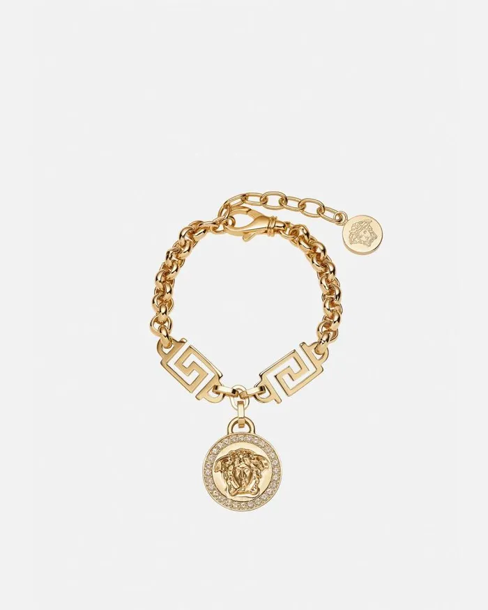 Crystal La Medusa Greca Bracelet Gold Women Versace Bracelets