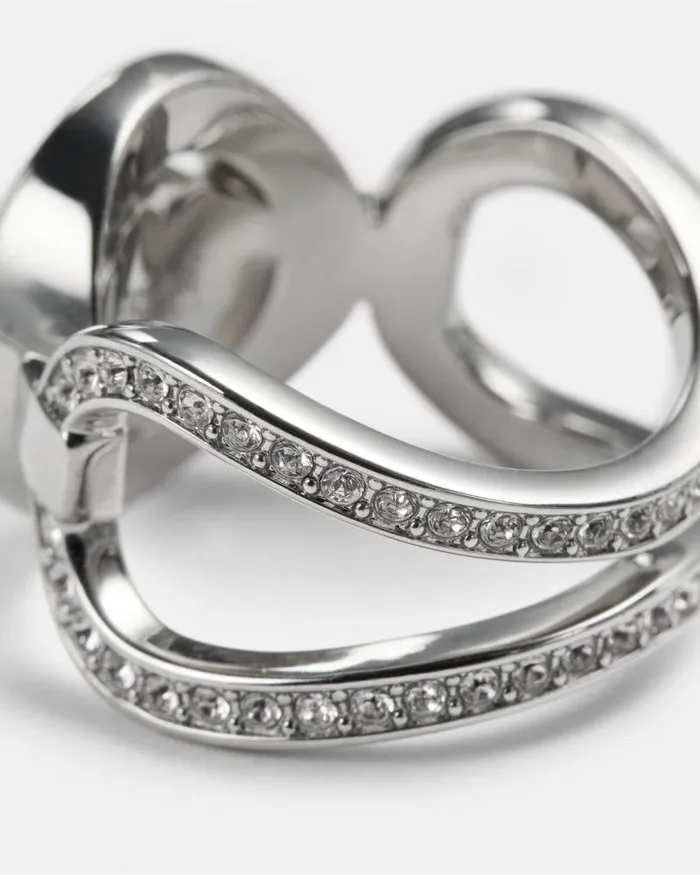 Crystal Medusa 03995 Ring Silver WomenMen Versace Rings