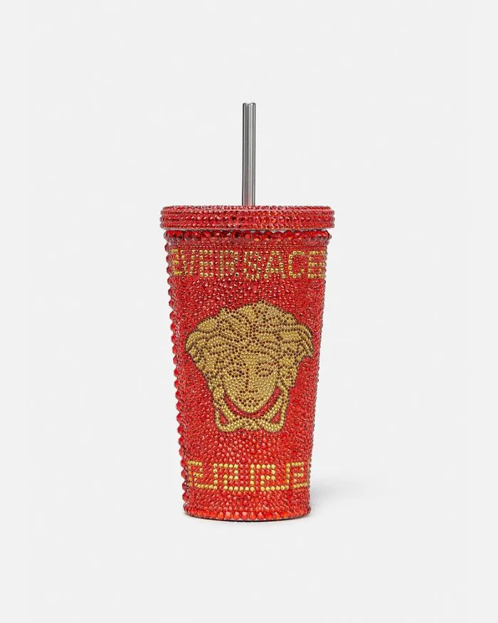 Crystal Medusa Travel Cup Red MenHome and Lifestyle Versace Beach Accessories
