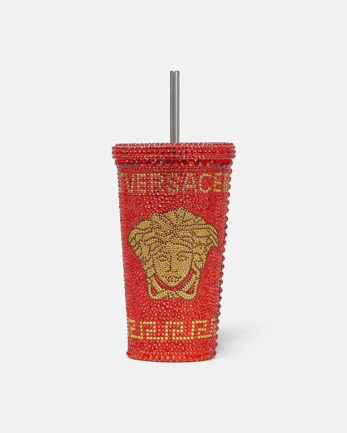 Crystal Medusa Travel Cup Red MenHome and Lifestyle Versace Beach Accessories