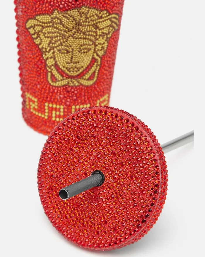 Crystal Medusa Travel Cup Red MenHome and Lifestyle Versace Beach Accessories