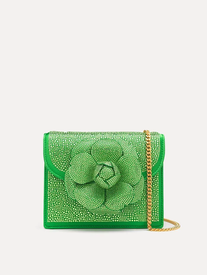 Crystal Pav Mini TRO Bag Meadow Women Oscar De La Renta Handbags