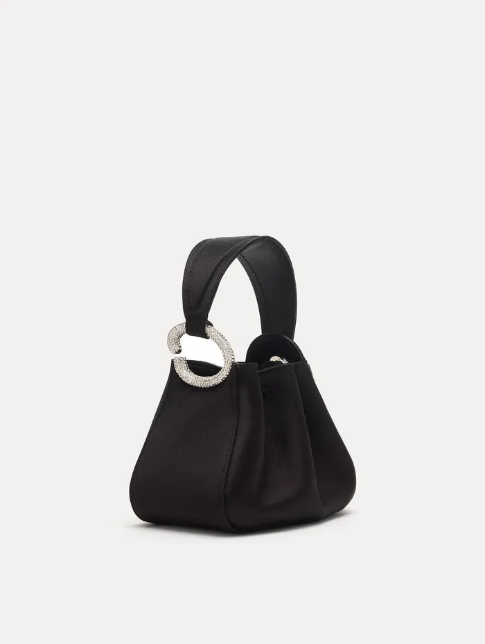 Crystal Pav Nano O Handle Bag Black Women Oscar De La Renta Handbags