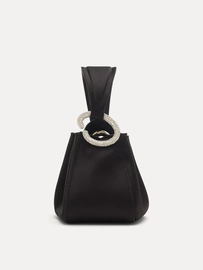 Crystal Pav Nano O Handle Bag Black Women Oscar De La Renta Handbags Crystal Pav Nano O Handle Bag Black Women Oscar De La Renta Handbags