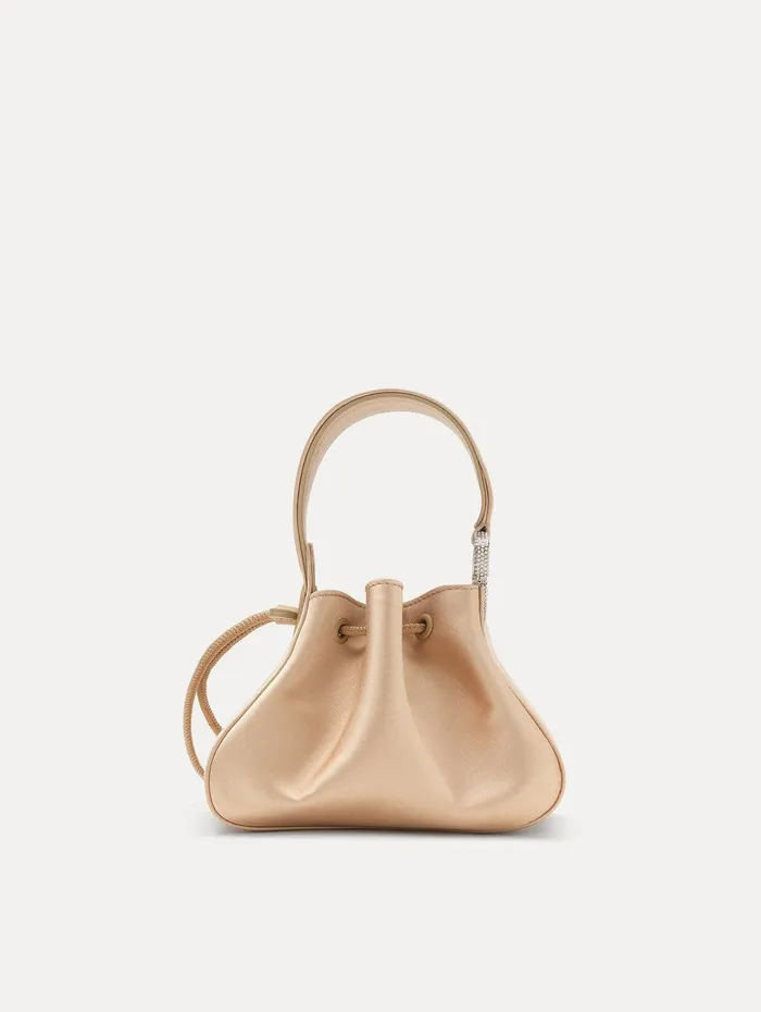 Crystal Pav Nano O Handle Bag Champagne Women Oscar De La Renta Handbags Crystal Pav Nano O Handle Bag Champagne Women Oscar De La Renta Handbags
