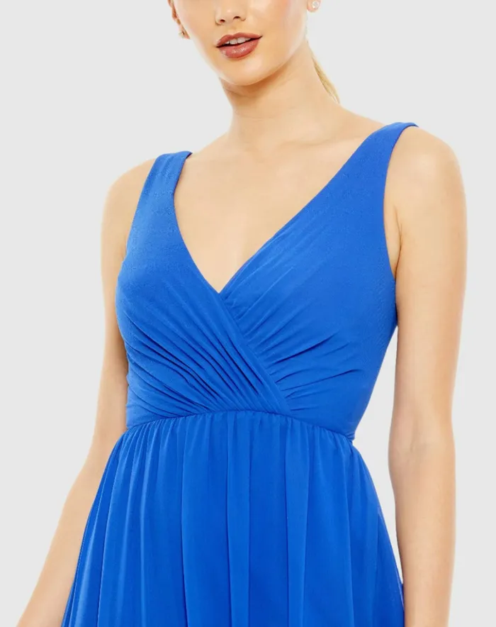 Daytime Dresses Women Mac Duggal Tiered Ruffle Fit and Flare Mini Dress Royal Blue Daytime Dresses Women Mac Duggal Tiered Ruffle Fit and Flare Mini Dress Royal Blue