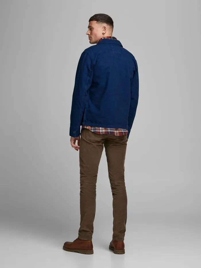 Denim Jackets JACK and JONES Mens LUCAS AKM 370 DENIM JACKET Blue Blue Denim