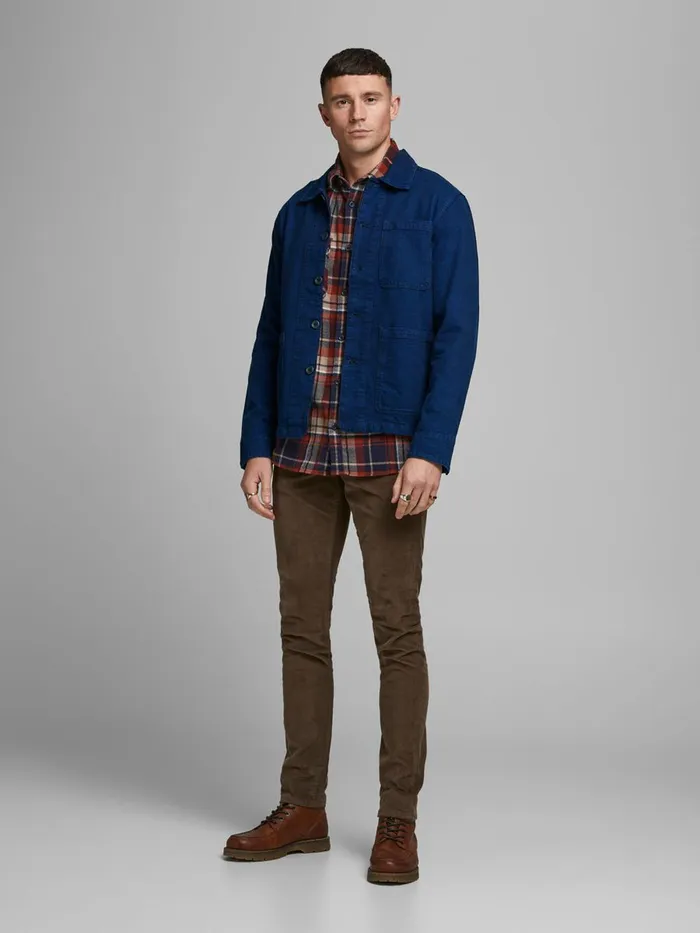 Denim Jackets JACK and JONES Mens LUCAS AKM 370 DENIM JACKET Blue Blue Denim