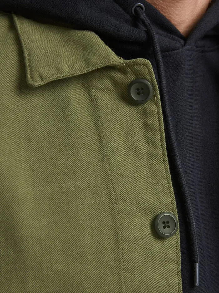 Denim Jackets JACK and JONES Mens LUCAS AKM DENIM JACKET Green Olive Night