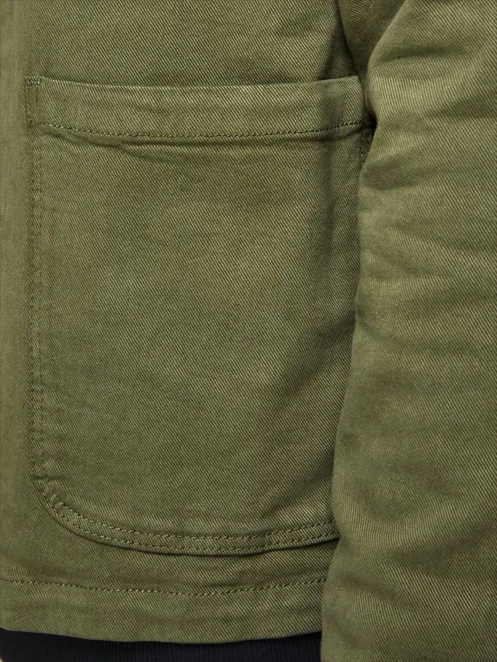Denim Jackets JACK and JONES Mens LUCAS AKM DENIM JACKET Green Olive Night