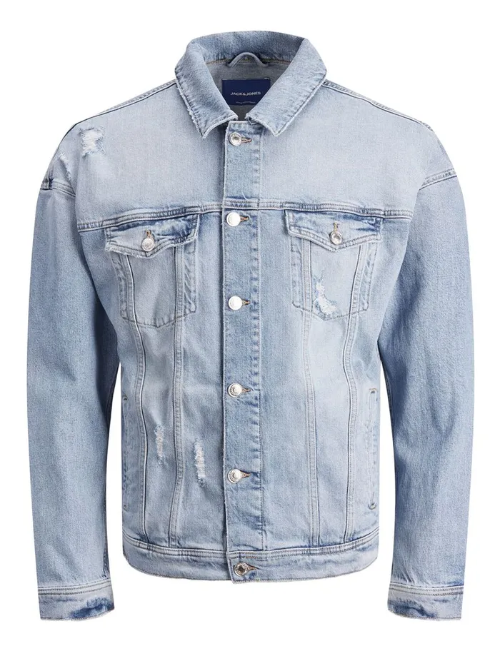 Denim Jackets JACK and JONES Mens OVERSIZED COTTONTWILL DENIM JACKET Blue Blue Denim
