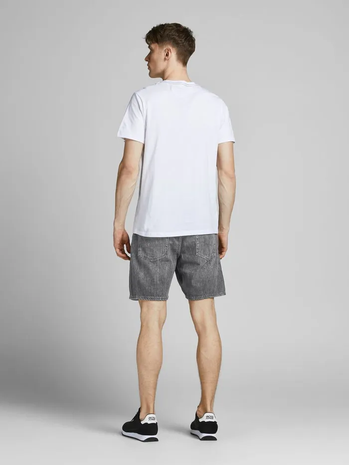Denim Shorts JACK and JONES Mens CHRIS ORIGINAL AM 243 DENIM SHORTS Grey Black Denim Gift Ideas
