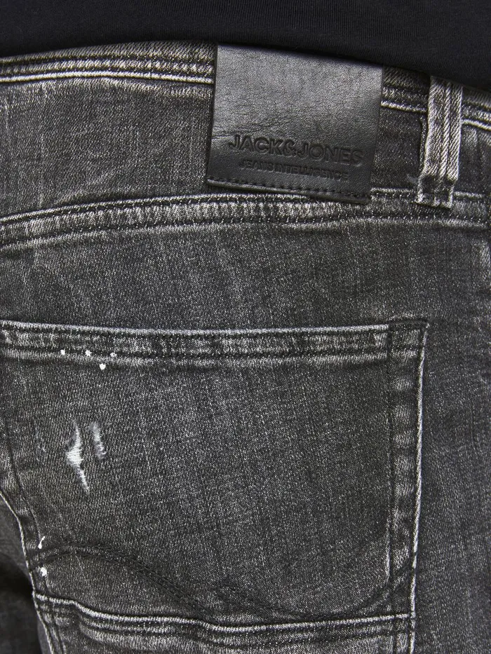 Denim Shorts JACK and JONES Mens RICK FOX DENIM SHORTS Grey Black Denim Popular