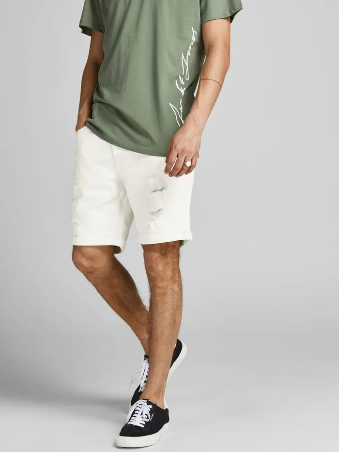 Denim Shorts JACK and JONES Mens RICK ORIGINAL AGI 199 50SPS DENIM SHORTS White White Denim Online Denim Shorts JACK and JONES Mens RICK ORIGINAL AGI 199 50SPS DENIM SHORTS White White Denim Online