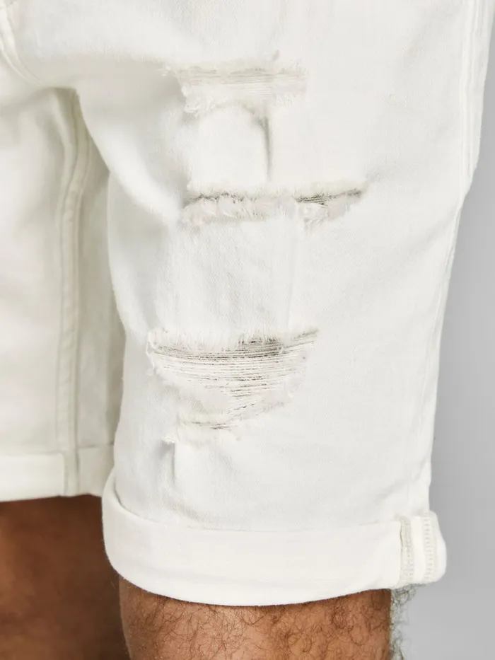 Denim Shorts JACK and JONES Mens RICK ORIGINAL AGI 199 50SPS DENIM SHORTS White White Denim Online
