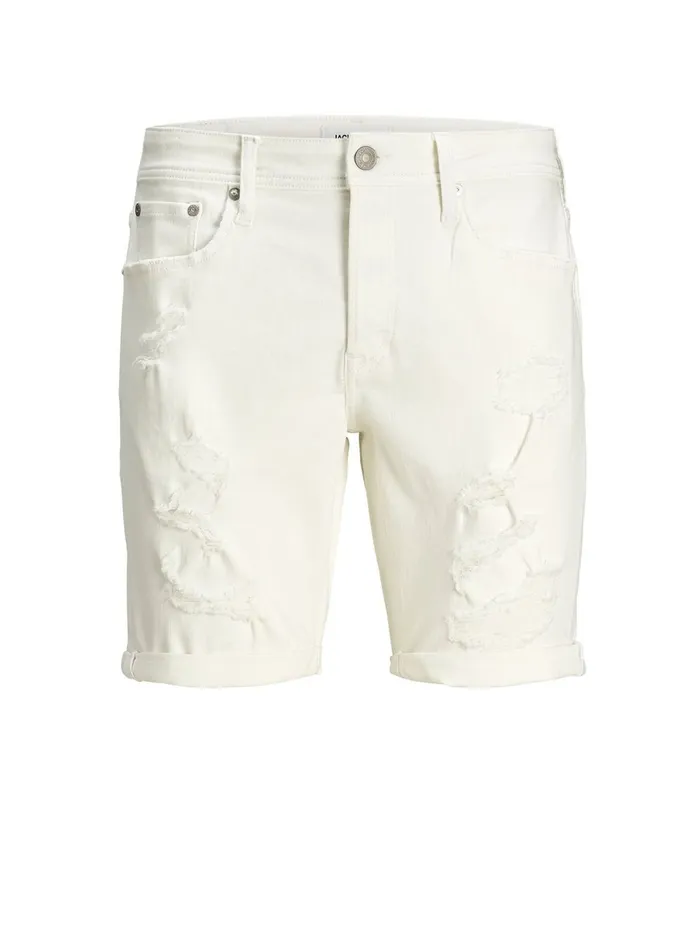 Denim Shorts JACK and JONES Mens RICK ORIGINAL AGI 199 50SPS DENIM SHORTS White White Denim Online