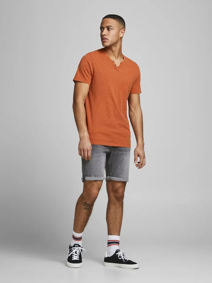Denim Shorts JACK and JONES Mens RICK ORIGINAL NA 039 DENIM SHORTS Grey Grey Denim For Sale