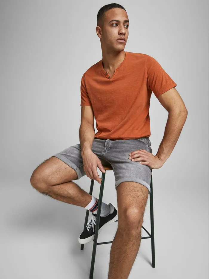 Denim Shorts JACK and JONES Mens RICK ORIGINAL NA 039 DENIM SHORTS Grey Grey Denim For Sale