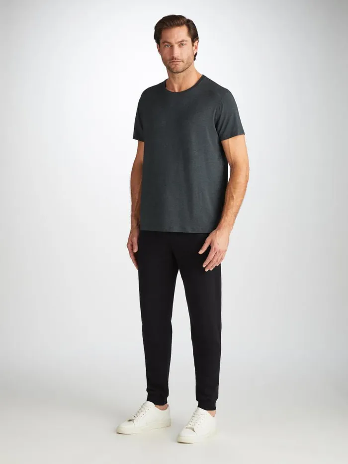 Derek Rose Casual Pants Men Sweatpants Quinn Cotton Modal Black