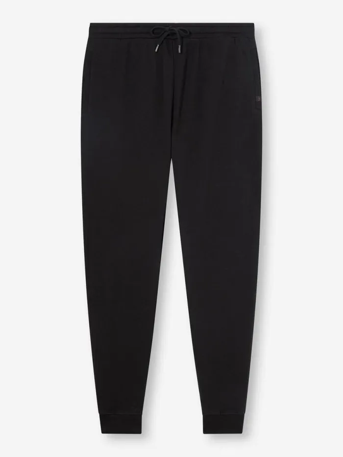 Derek Rose Casual Pants Men Sweatpants Quinn Cotton Modal Black