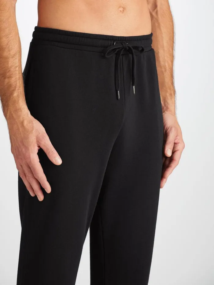 Derek Rose Casual Pants Men Sweatpants Quinn Cotton Modal Black