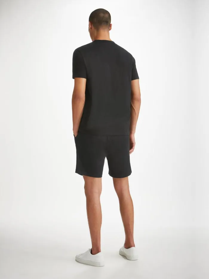 Derek Rose Casual Shorts Men Shorts Harris Lyocell Cotton Black