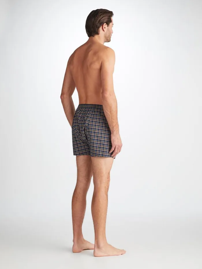 Derek Rose Classic Fit Boxer Shorts Men Classic Fit Boxers Barker 37 Cotton Navy