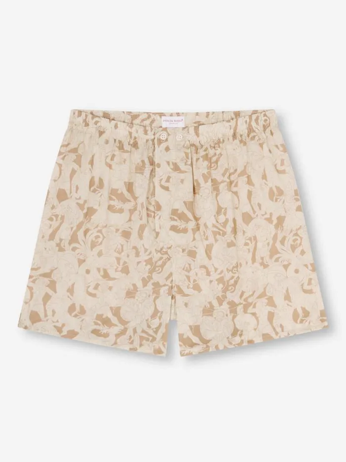 Derek Rose Classic Fit Boxer Shorts Men Classic Fit Boxers Ledbury 73 Cotton Batiste Sand