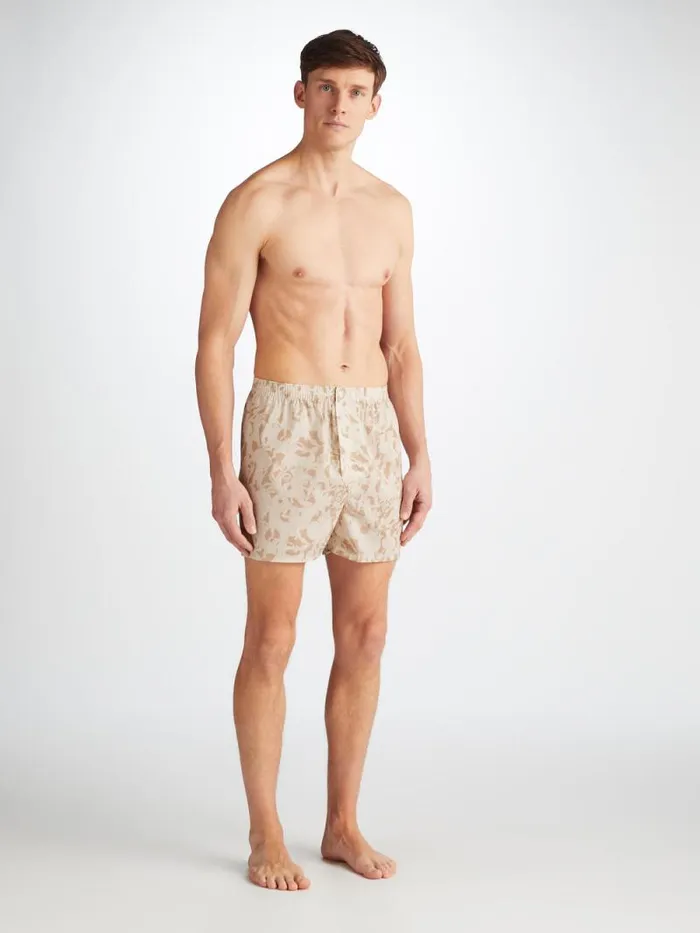 Derek Rose Classic Fit Boxer Shorts Men Classic Fit Boxers Ledbury 73 Cotton Batiste Sand