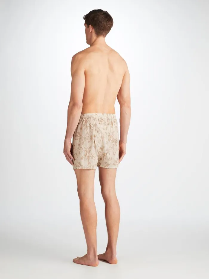 Derek Rose Classic Fit Boxer Shorts Men Classic Fit Boxers Ledbury 73 Cotton Batiste Sand