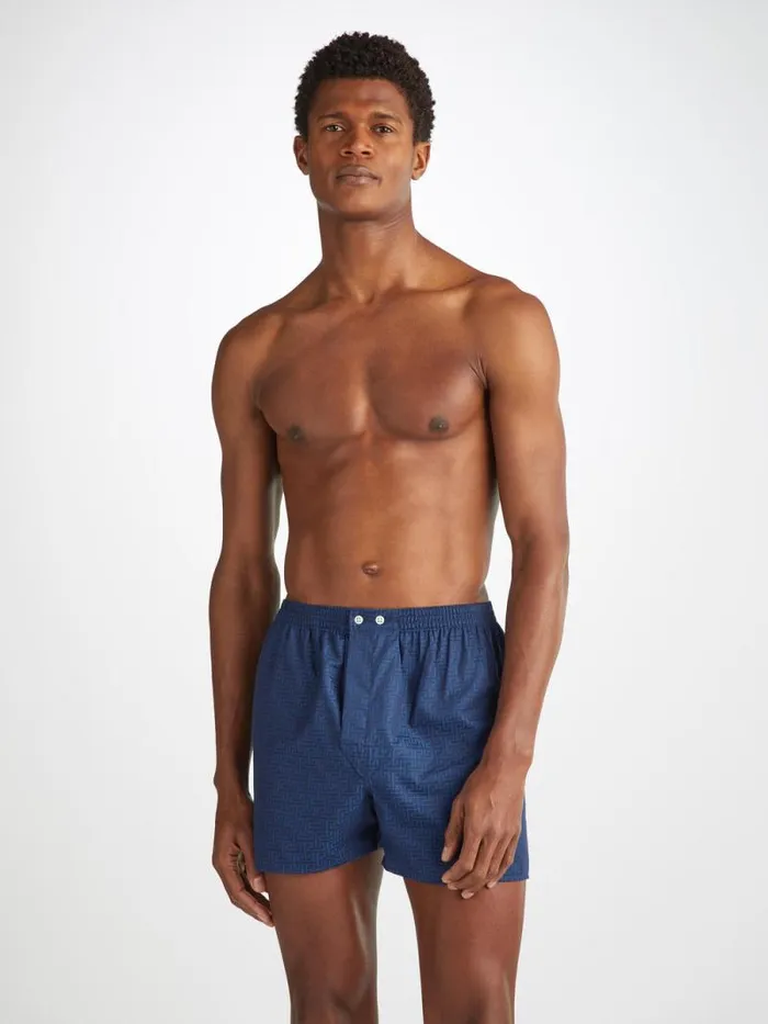 Derek Rose Classic Fit Boxer Shorts Men Classic Fit Boxers Paris 27 Cotton Jacquard Navy Derek Rose Classic Fit Boxer Shorts Men Classic Fit Boxers Paris 27 Cotton Jacquard Navy