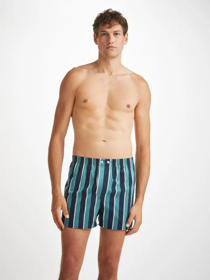 Derek Rose Classic Fit Boxer Shorts Men Classic Fit Boxers Royal 221 Cotton Teal Derek Rose Classic Fit Boxer Shorts Men Classic Fit Boxers Royal 221 Cotton Teal