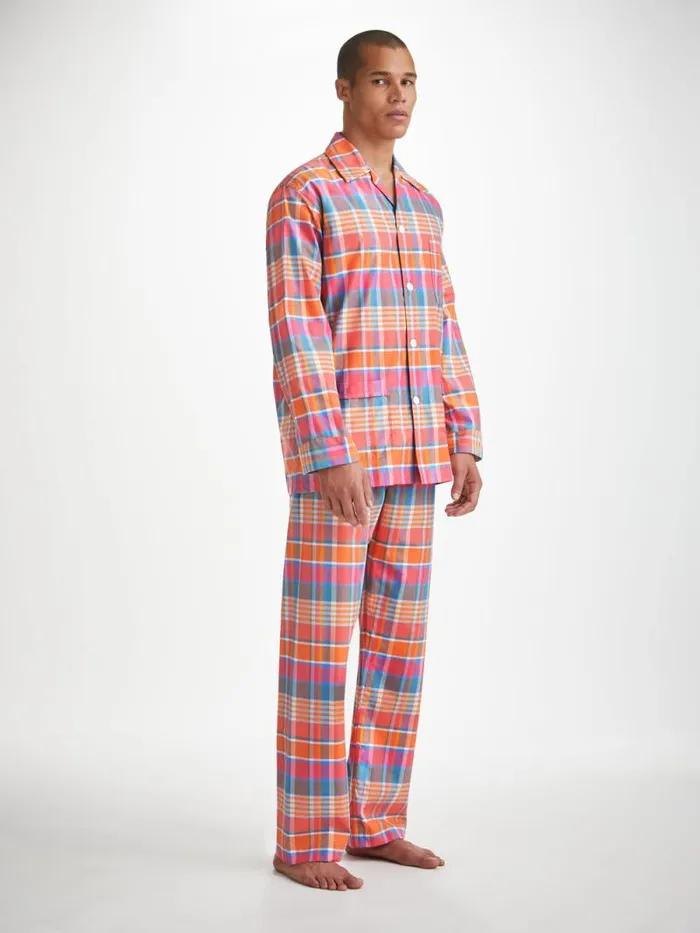 Derek Rose Classic Fit Pajamas Men Classic Fit Pajamas Barker 36 Cotton Multi