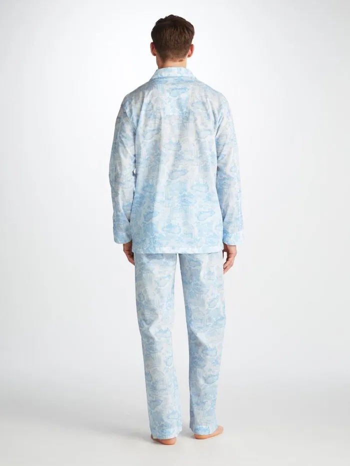 Derek Rose Cotton Pajamas Men Classic Fit Pajamas Ledbury 77 Cotton Batiste White