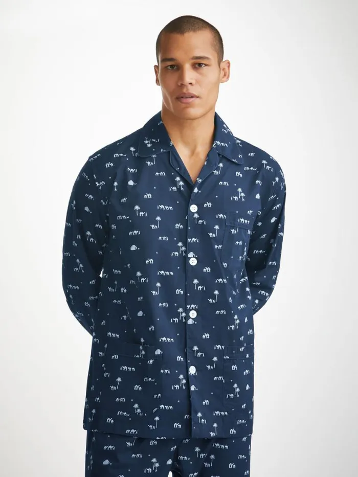 Derek Rose Cotton Pajamas Men Classic Fit Pajamas Nelson 99 Cotton Batiste Navy Derek Rose Cotton Pajamas Men Classic Fit Pajamas Nelson 99 Cotton Batiste Navy