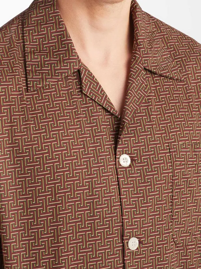 Derek Rose Cotton Pajamas Men Short Pajamas Ledbury 72 Cotton Batiste Burgundy