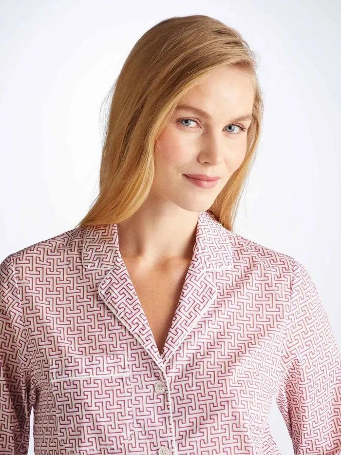 Derek Rose Cotton Pajamas Women Pajamas Ledbury 72 Cotton Batiste White