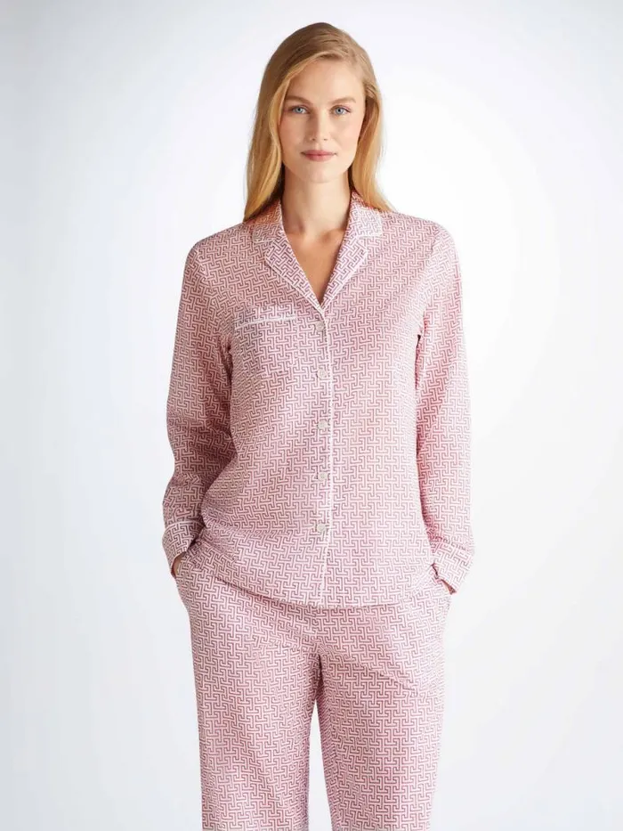 Derek Rose Cotton Pajamas Women Pajamas Ledbury 72 Cotton Batiste White