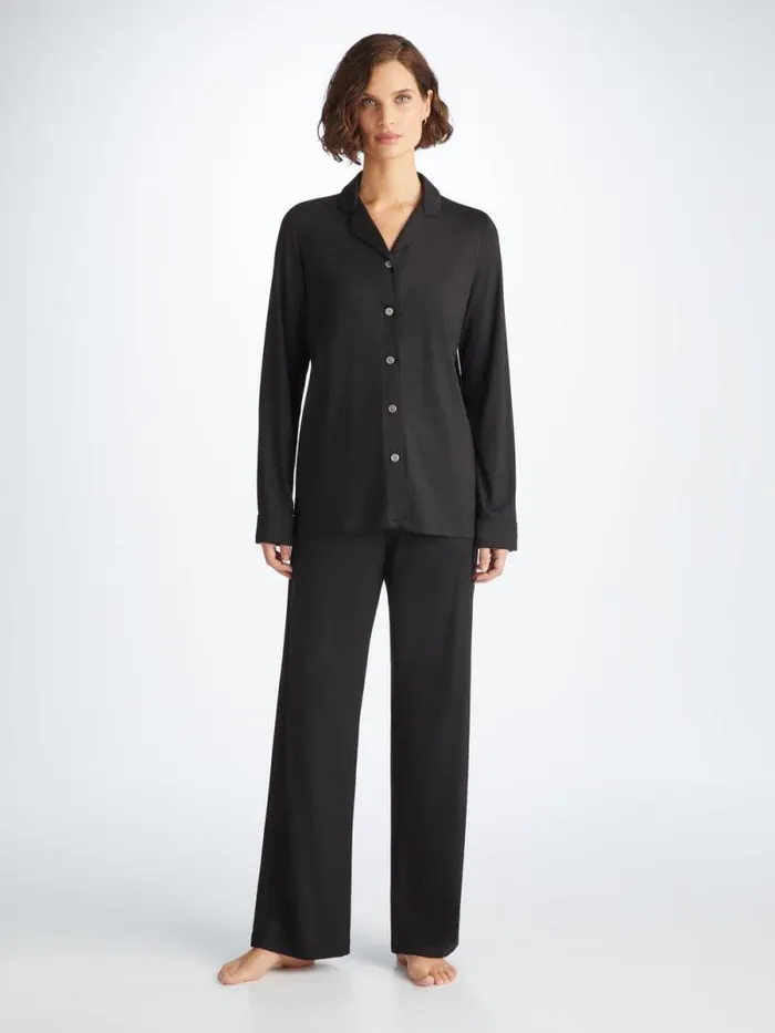 Derek Rose Jersey Pajamas Women Pajamas Lara Micro Modal Stretch Black