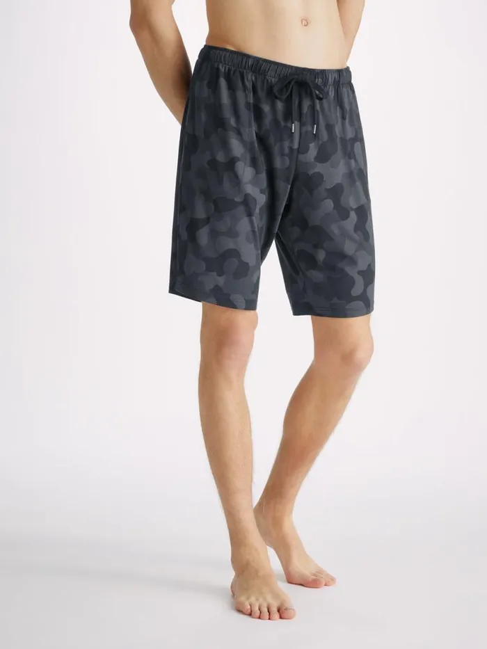 Derek Rose Lounge Shorts Men Lounge Shorts London 11 Micro Modal Black