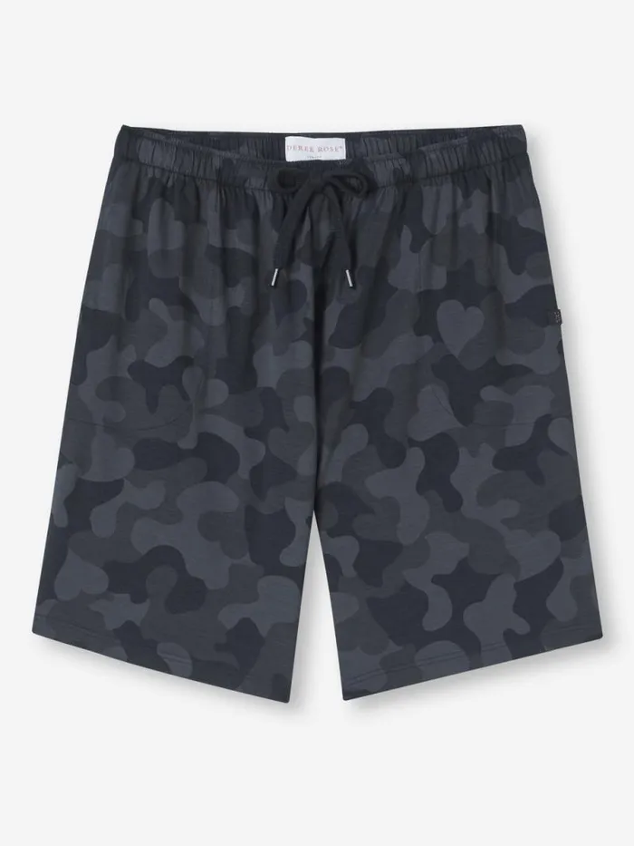 Derek Rose Lounge Shorts Men Lounge Shorts London 11 Micro Modal Black