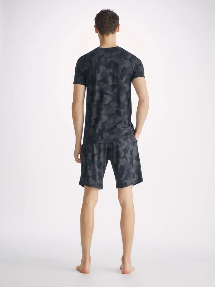 Derek Rose Lounge Shorts Men Lounge Shorts London 11 Micro Modal Black