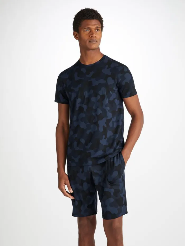 Derek Rose Lounge Shorts Men Lounge Shorts London 11 Micro Modal Navy